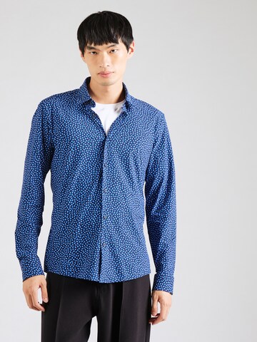 Coupe slim Chemise 'Roan' BOSS en bleu : devant