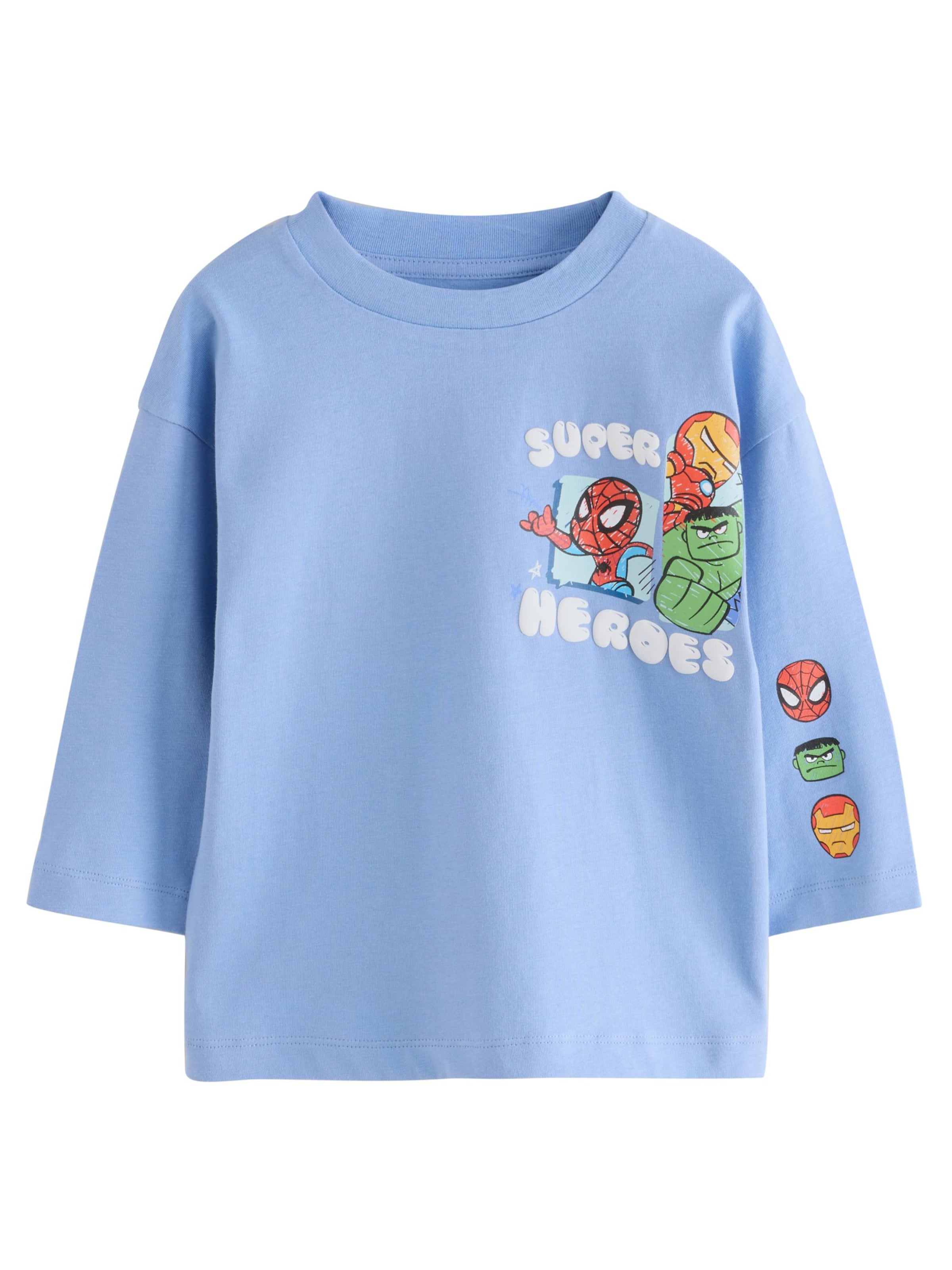 Next Тениска 'Marvel' в синьо / жълто / черно / бяло, Преглед на продукта