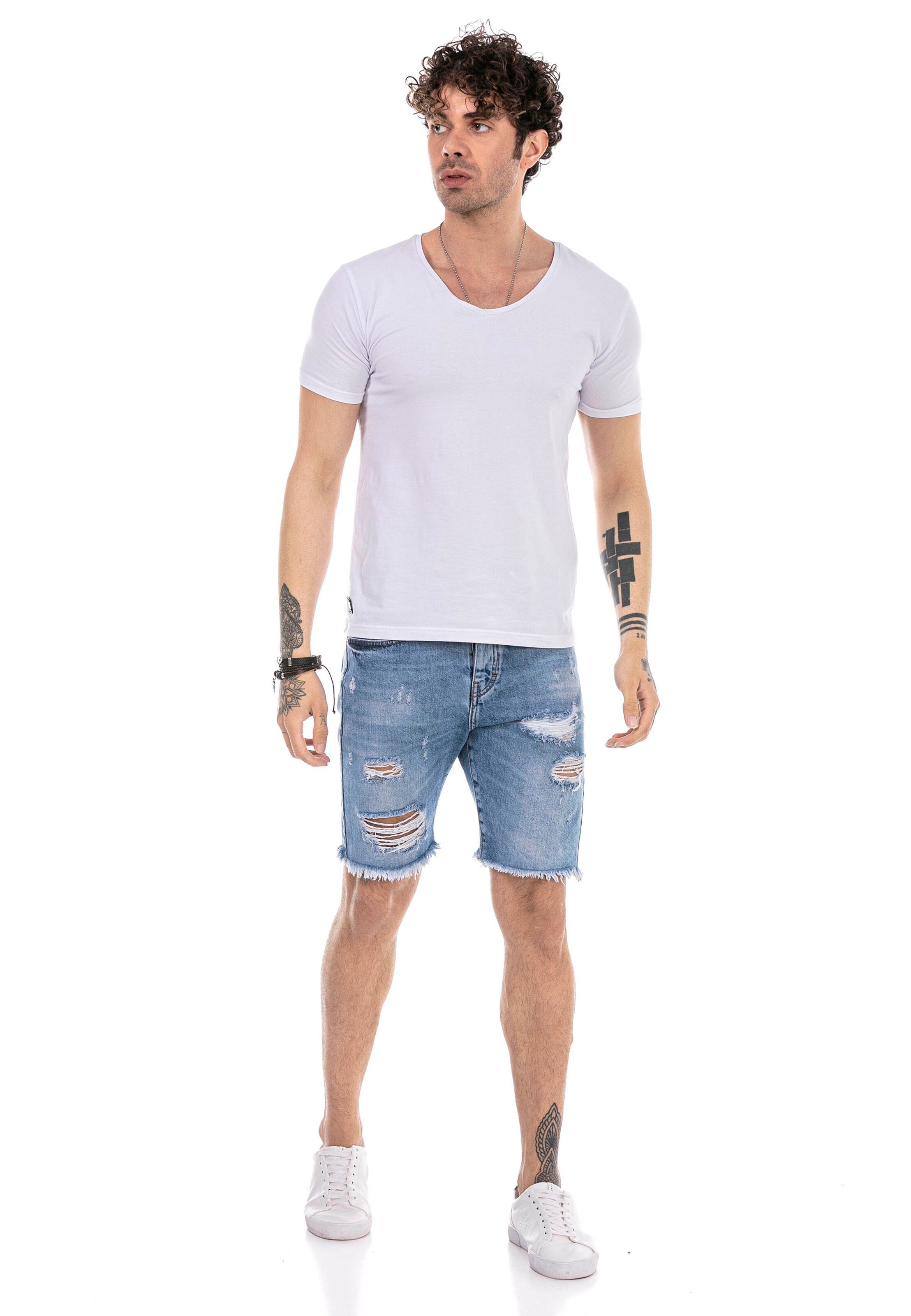 Männer Hosen Redbridge Jeansshorts 'Preston' in Blau - KW55188 Männer Hosen Redbridge Jeansshorts 'Preston' in Blau - KW55188