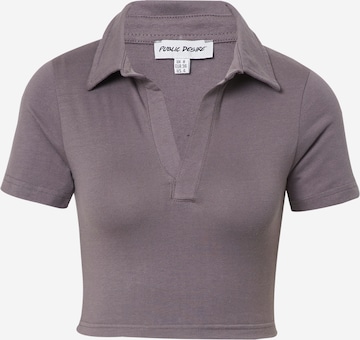 Public Desire Shirt in Bruin: voorkant