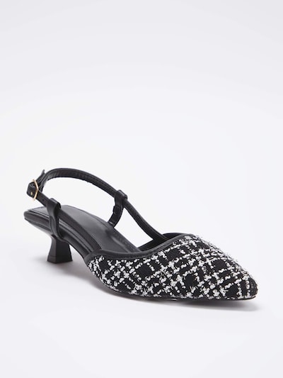 Trendyol Slingback Pumps in Black / White, Item view