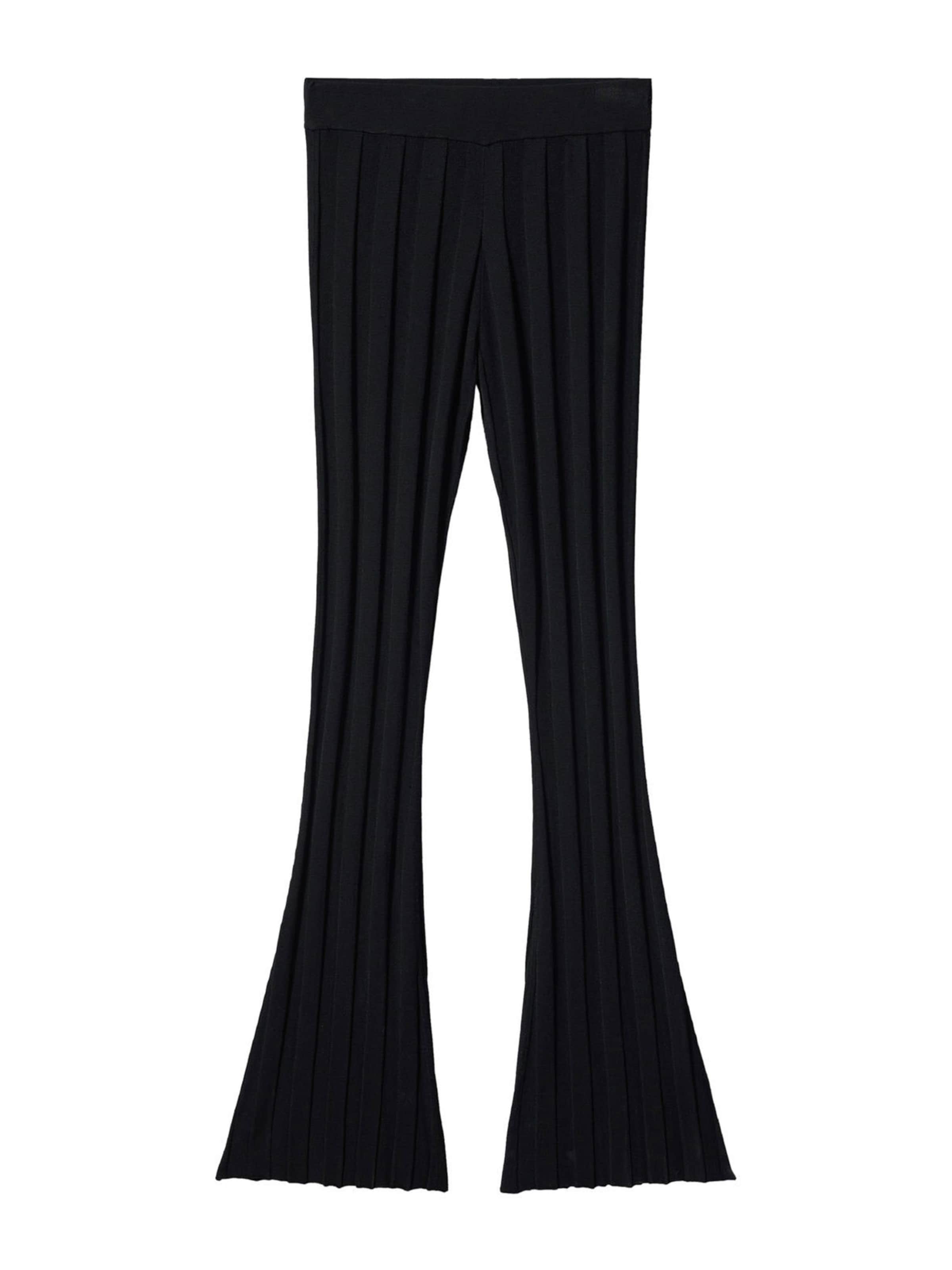 MANGO Flared Pants 'ROSE' in Black: front