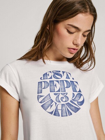 T-shirt ' ELVIA ' Pepe Jeans en blanc