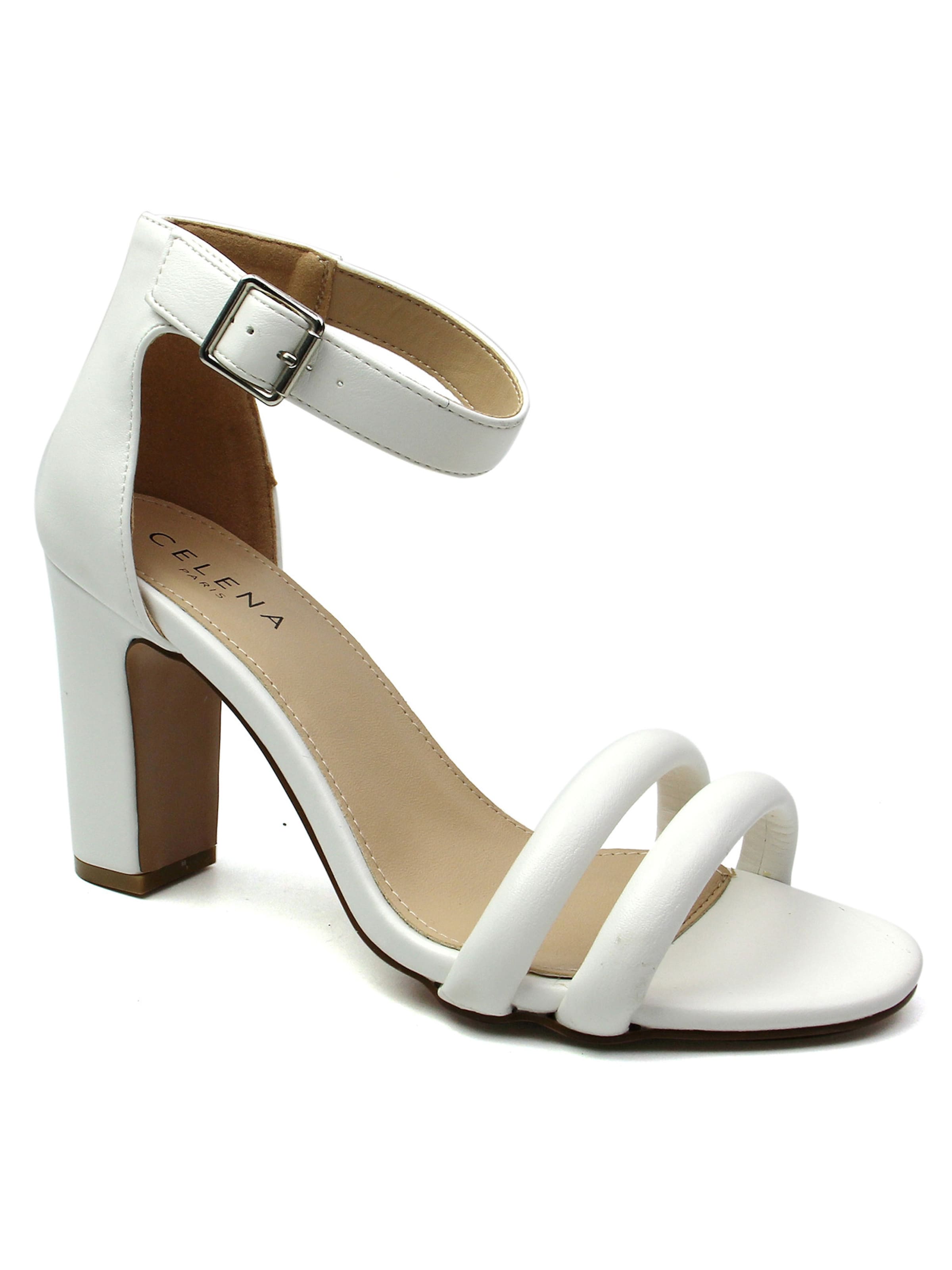 Celena Sandalen met riem 'Chelsie' in Wit