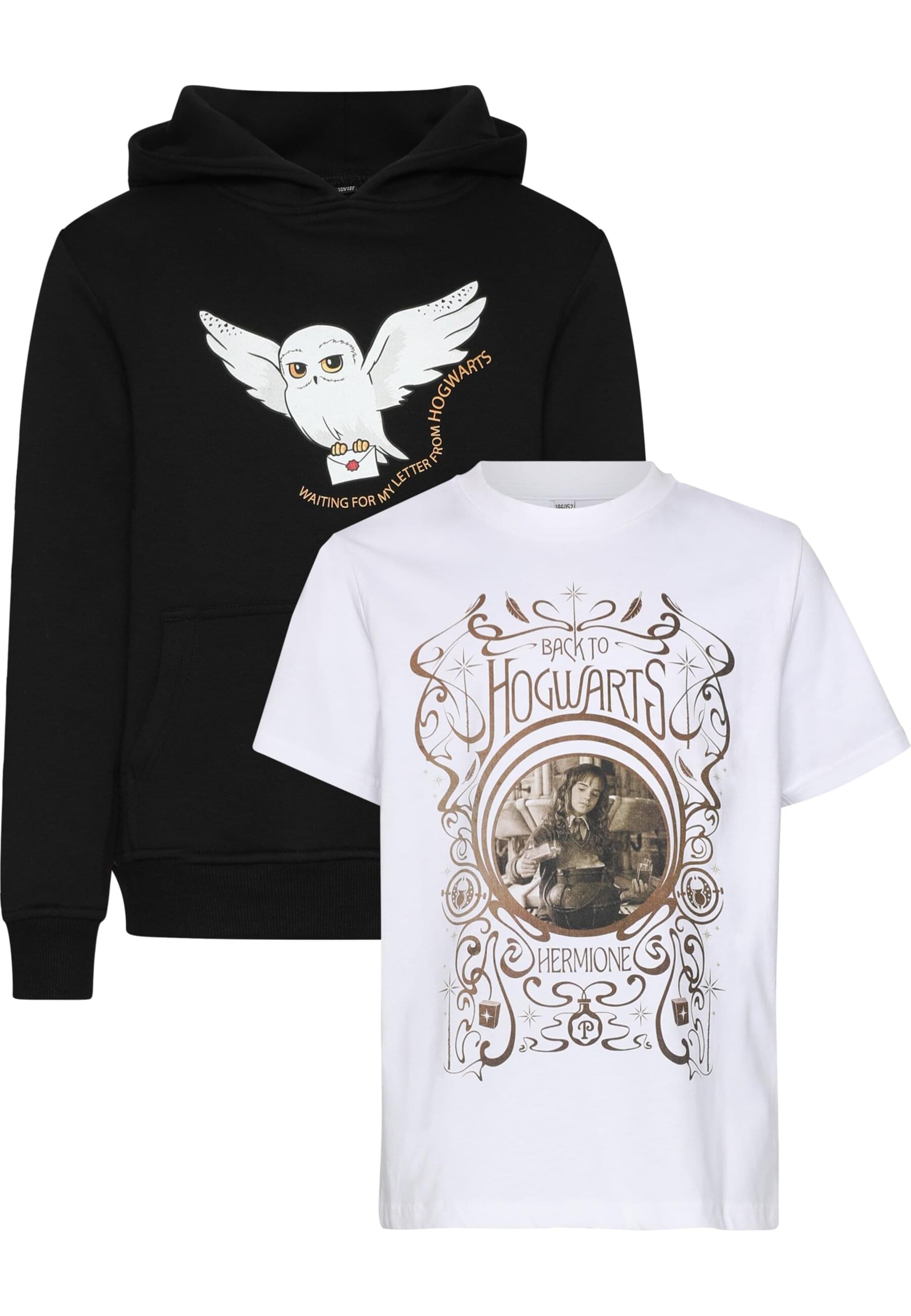 Mister Tee Set 'Harry Potter': Sweatshirt und Shirt in Schwarz: Vorderseite