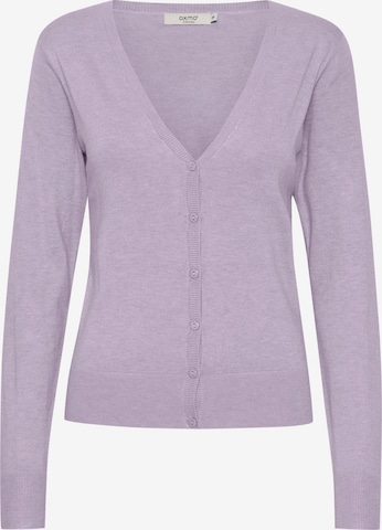 Oxmo Knit Cardigan 'Oxhelene' in Pink: front