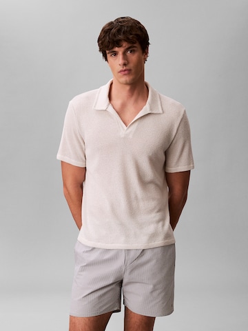 Shorts de bain 'Seersucker' Calvin Klein Swimwear en gris : devant