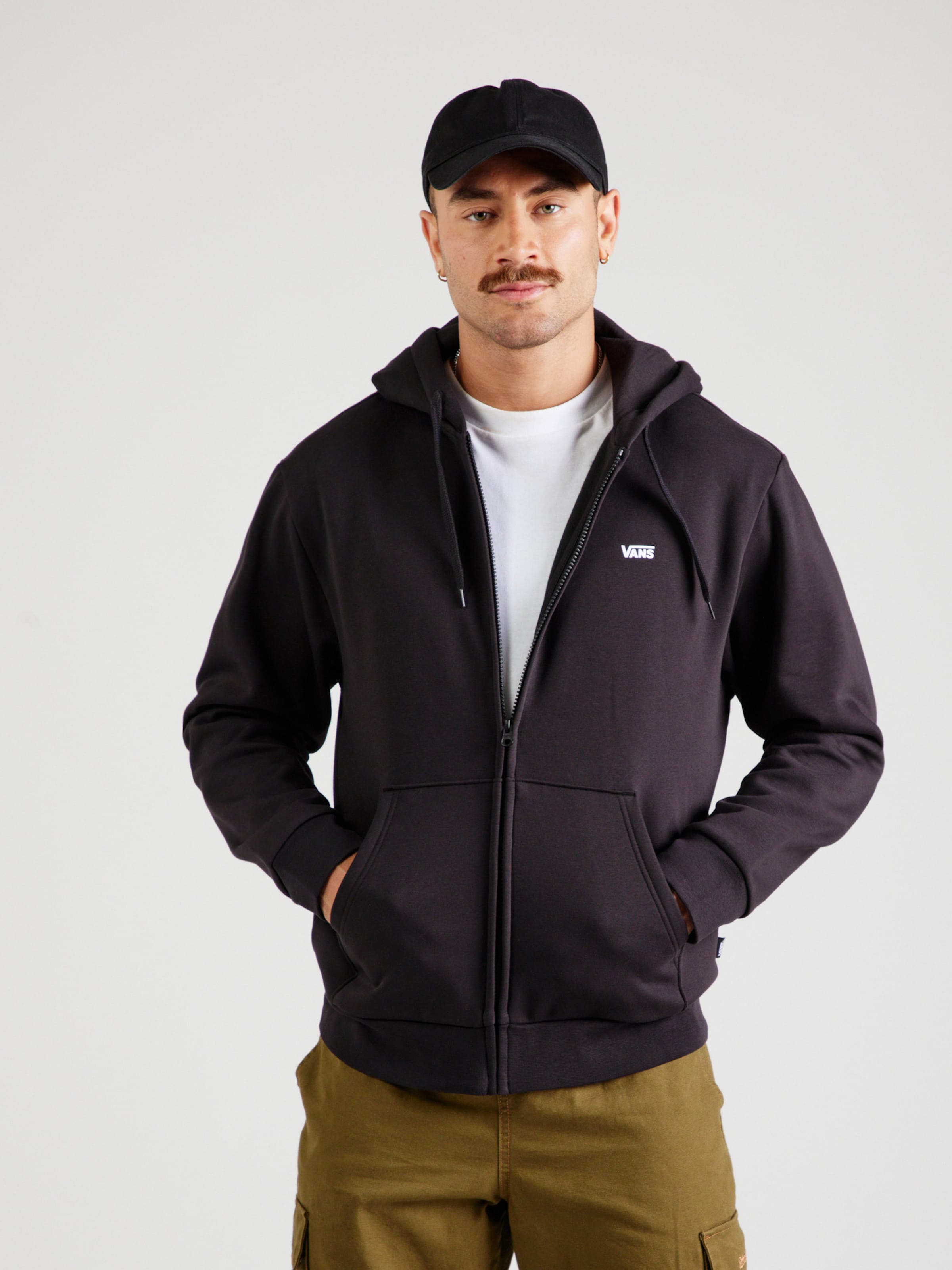 VANS Zip-Up Hoodie in Black | ABOUT YOU