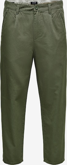Only & Sons Pleat-Front Pants 'Dew' in Green, Item view