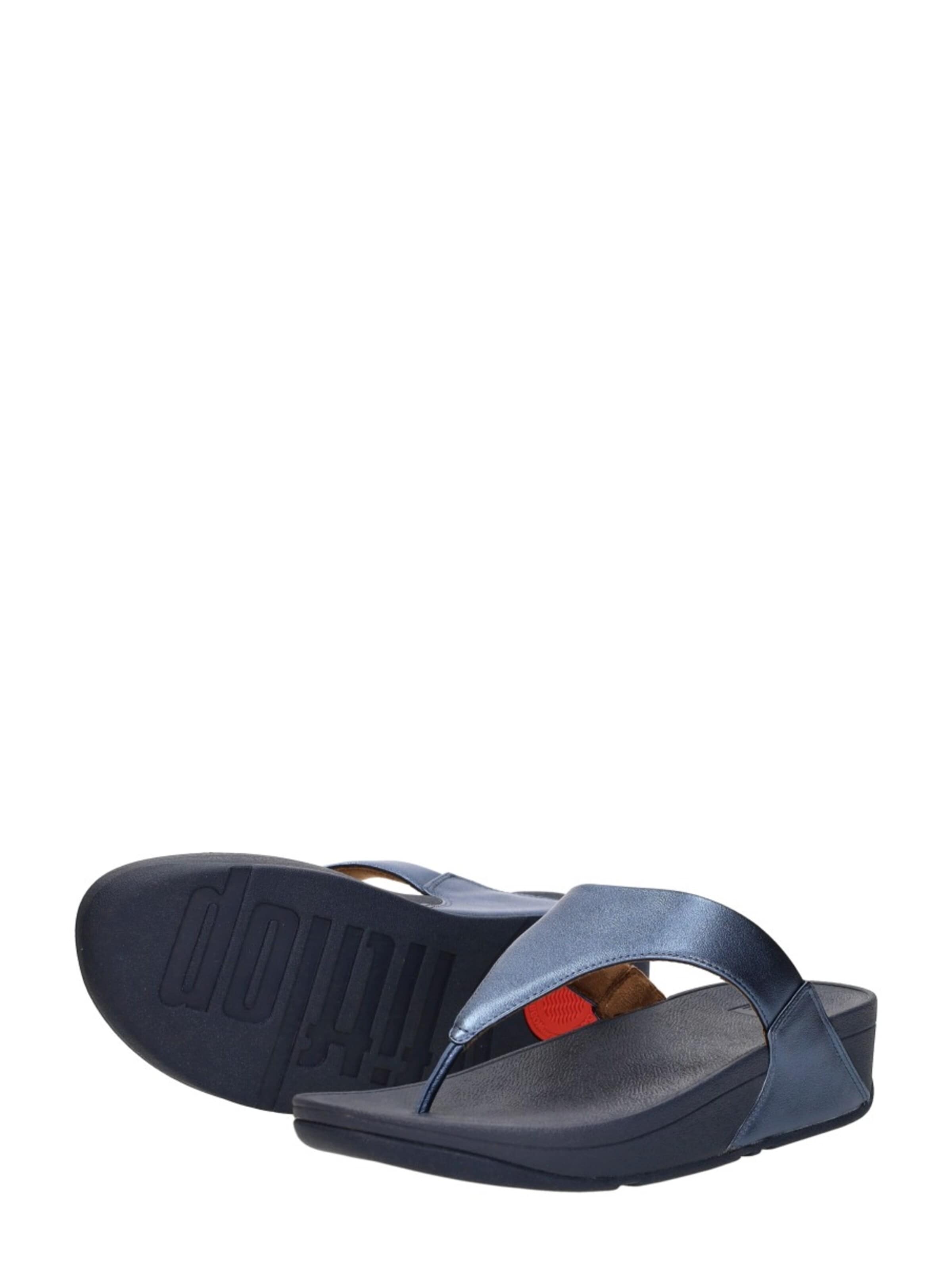 FitFlop Teenslipper 'Lulu Leather Toe-Post' in Blauw