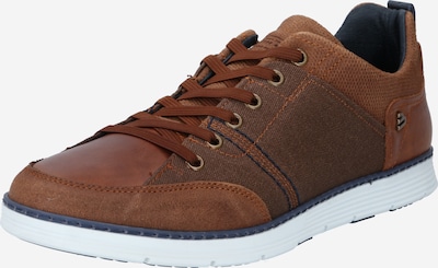 BULLBOXER Baskets basses en cognac / brocart, Vue avec produit