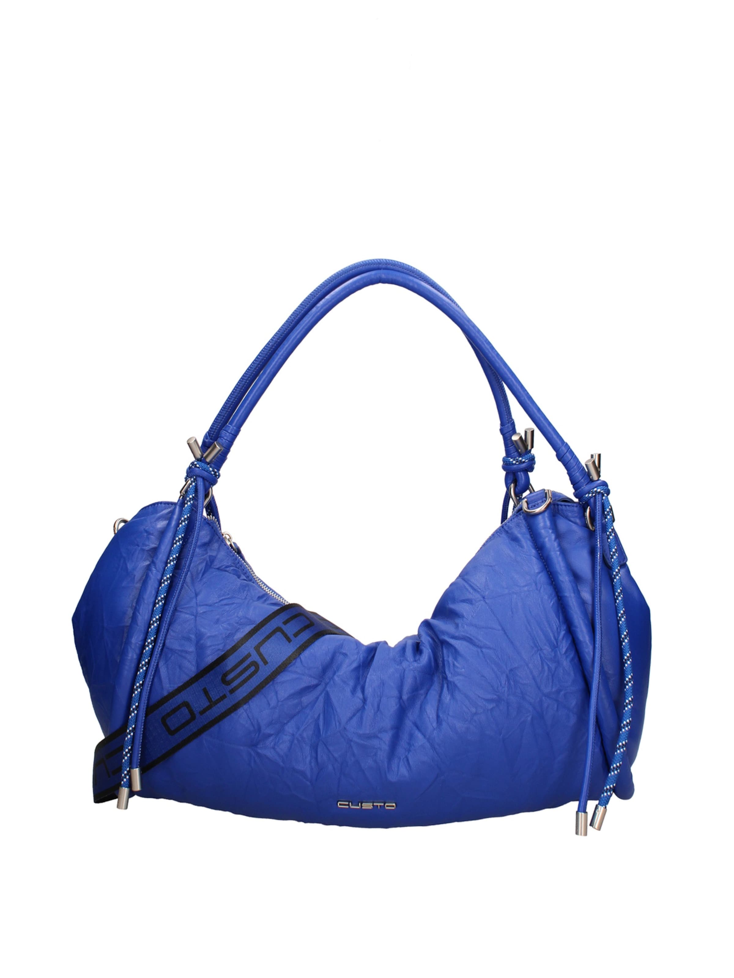 Borsa a spalla di Custo Barcelona in blu: frontale