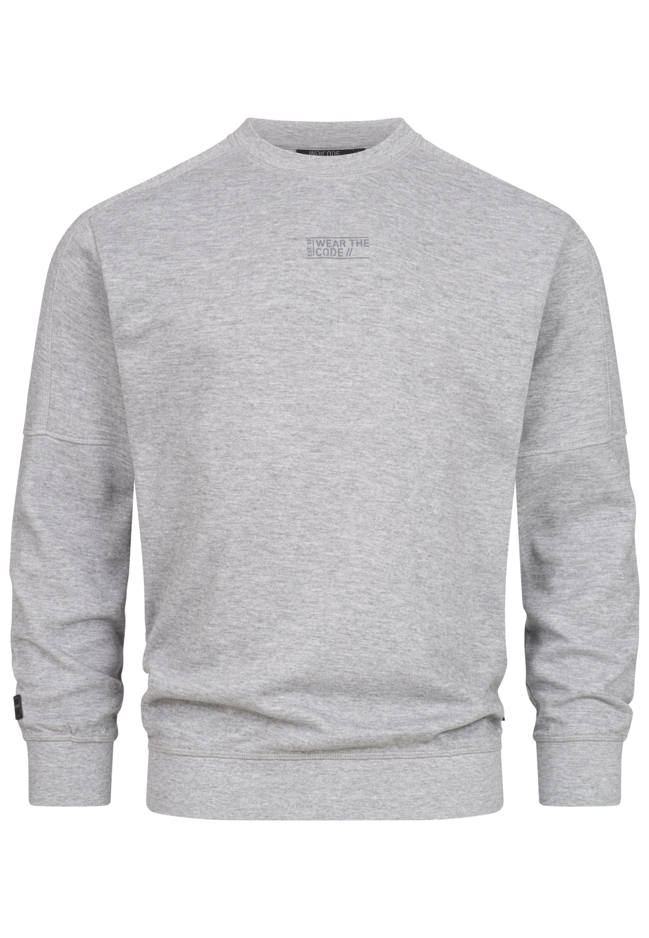 INDICODE JEANS Sweatshirt 'INCliver' in Grau: Vorderseite