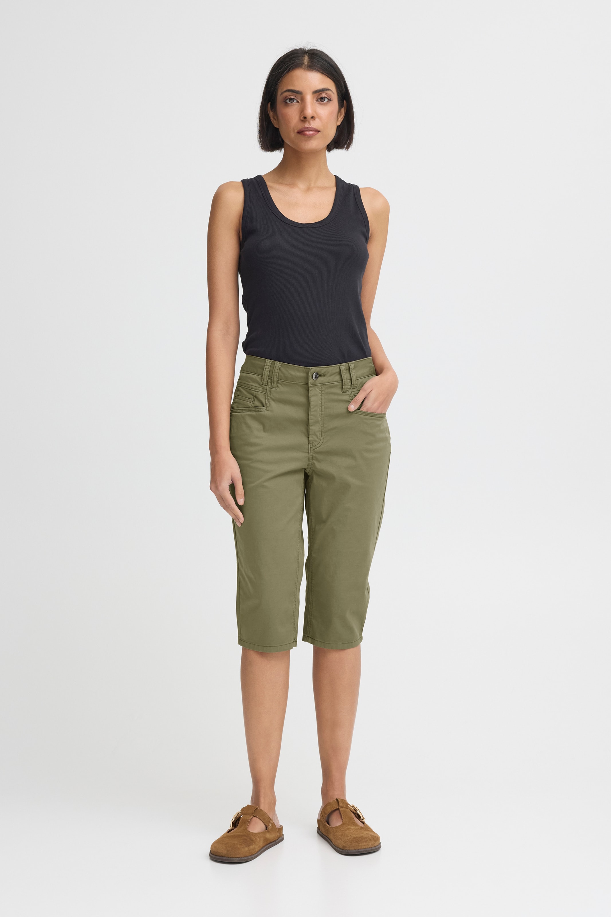 Pulz Regular Broek 'PZEVELYN' in Groen