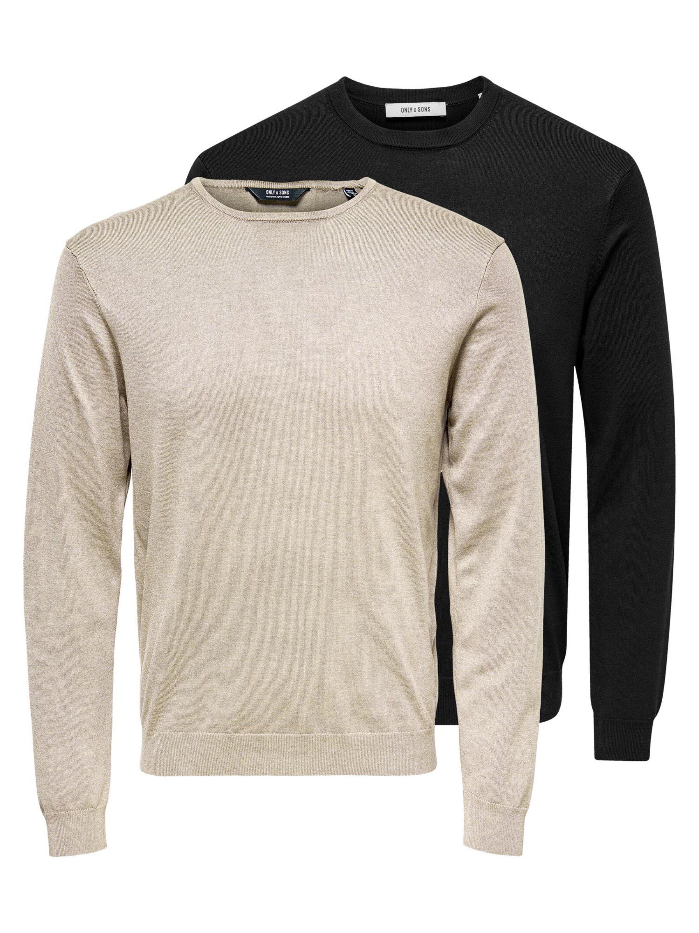 Only & Sons Trui 'Wyler' in Zwart: voorkant