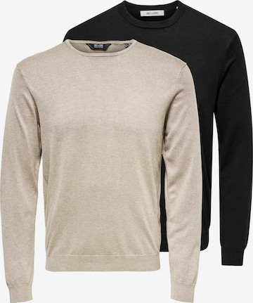 Only & Sons Trui 'Wyler' in Zwart: voorkant
