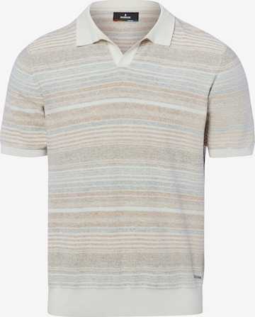 Ragman Strick-Poloshirt in Grau: Vorderseite