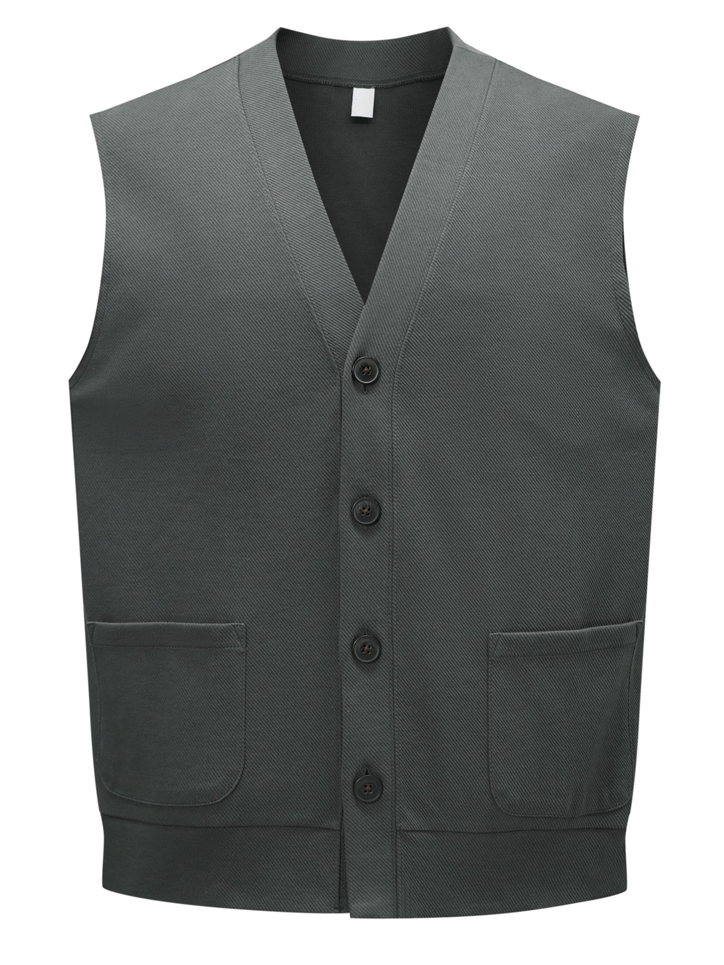 ALLTHEMEN Strickjacke 'Schräglicht'‌‌‌‌‌ in Grau