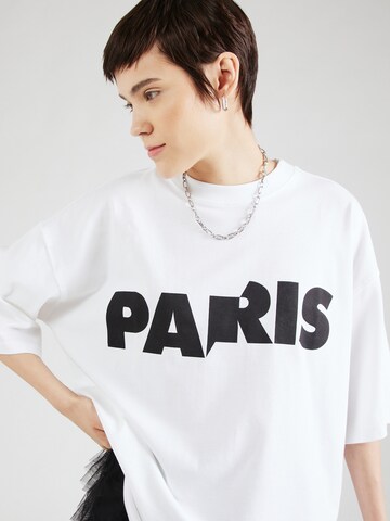balta TOPSHOP Marškinėliai 'Paris'