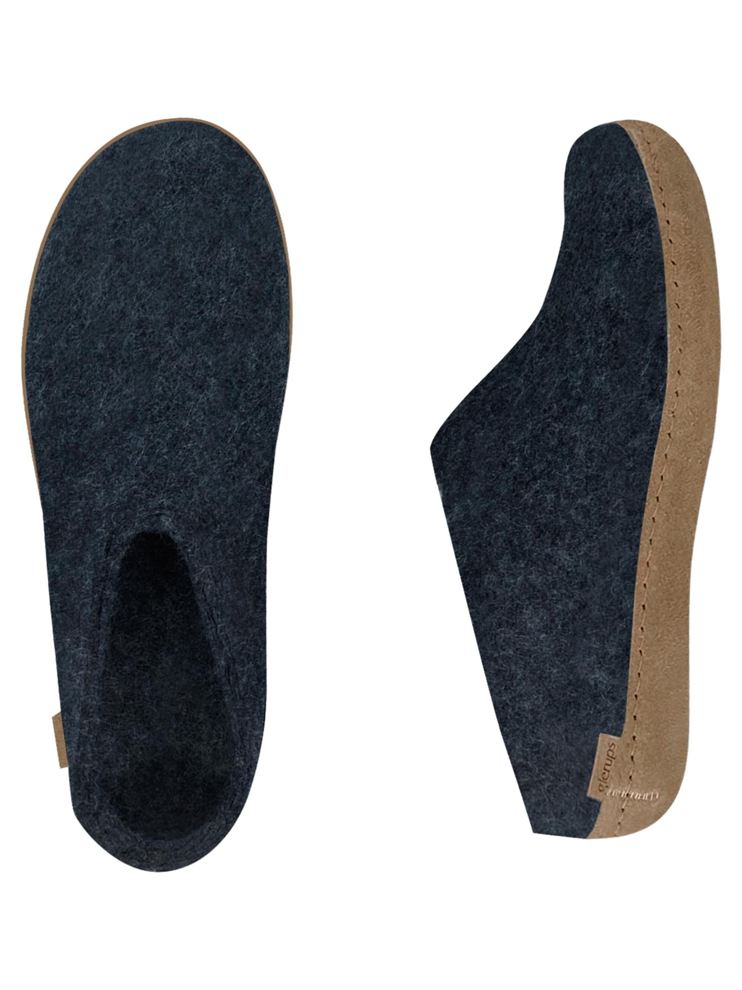 Pantoufle 'Ledersohle' Glerups en bleu