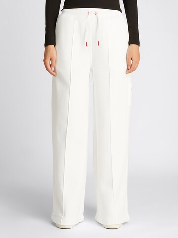 Wide Leg Pantalon Tommy Jeans en blanc : devant