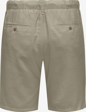 regular Pantaloni con pieghe 'LEO' di Only & Sons in beige