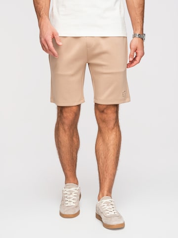 Ombre Regular Trousers in Beige: front