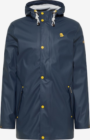 Schmuddelwedda Between-seasons coat 'Acalmar' in Blue: front