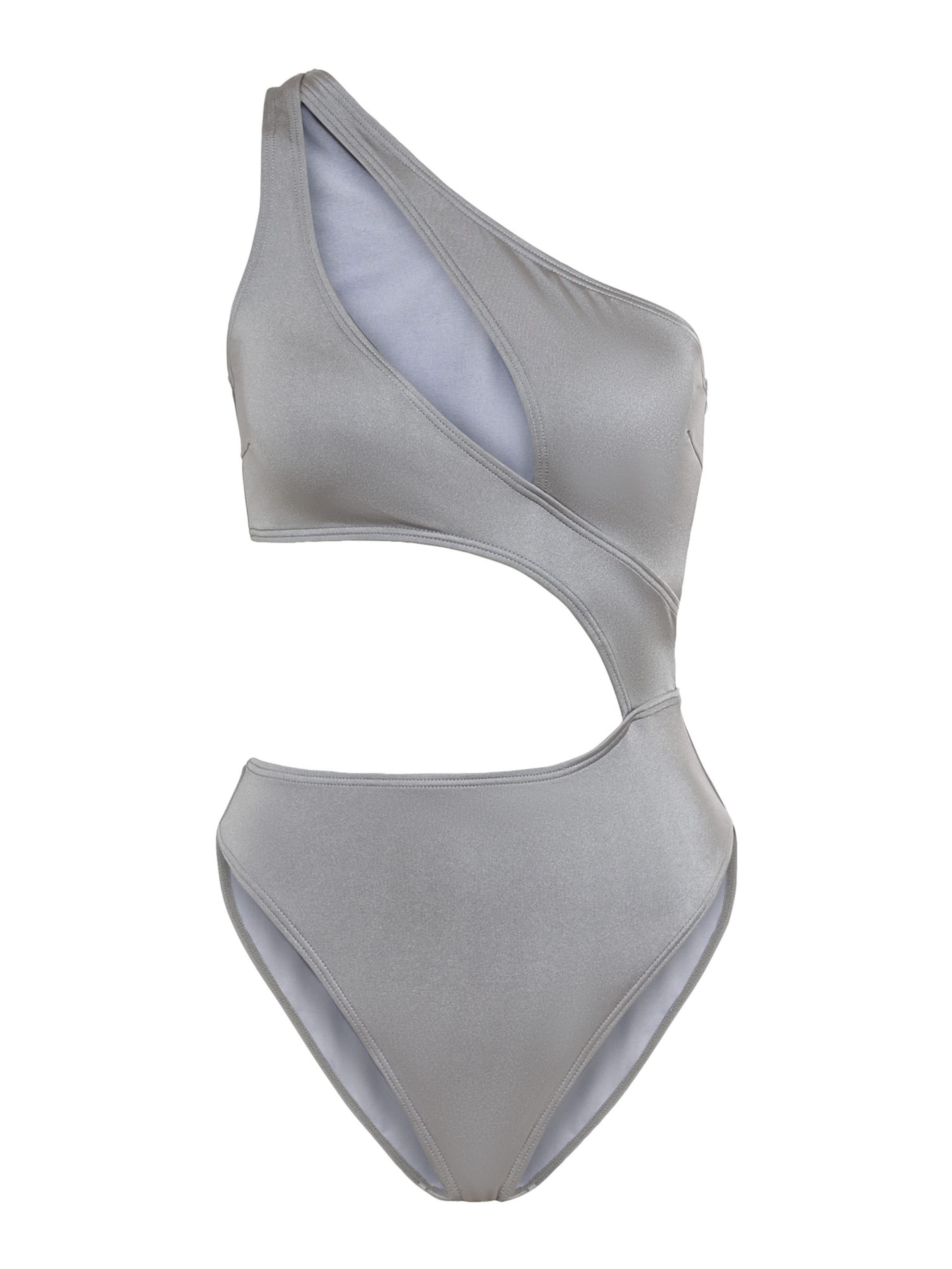 LSCN by LASCANA Badpak &#x27;Monokini Nele&#x27; in de kleur Zilver, Productweergave
