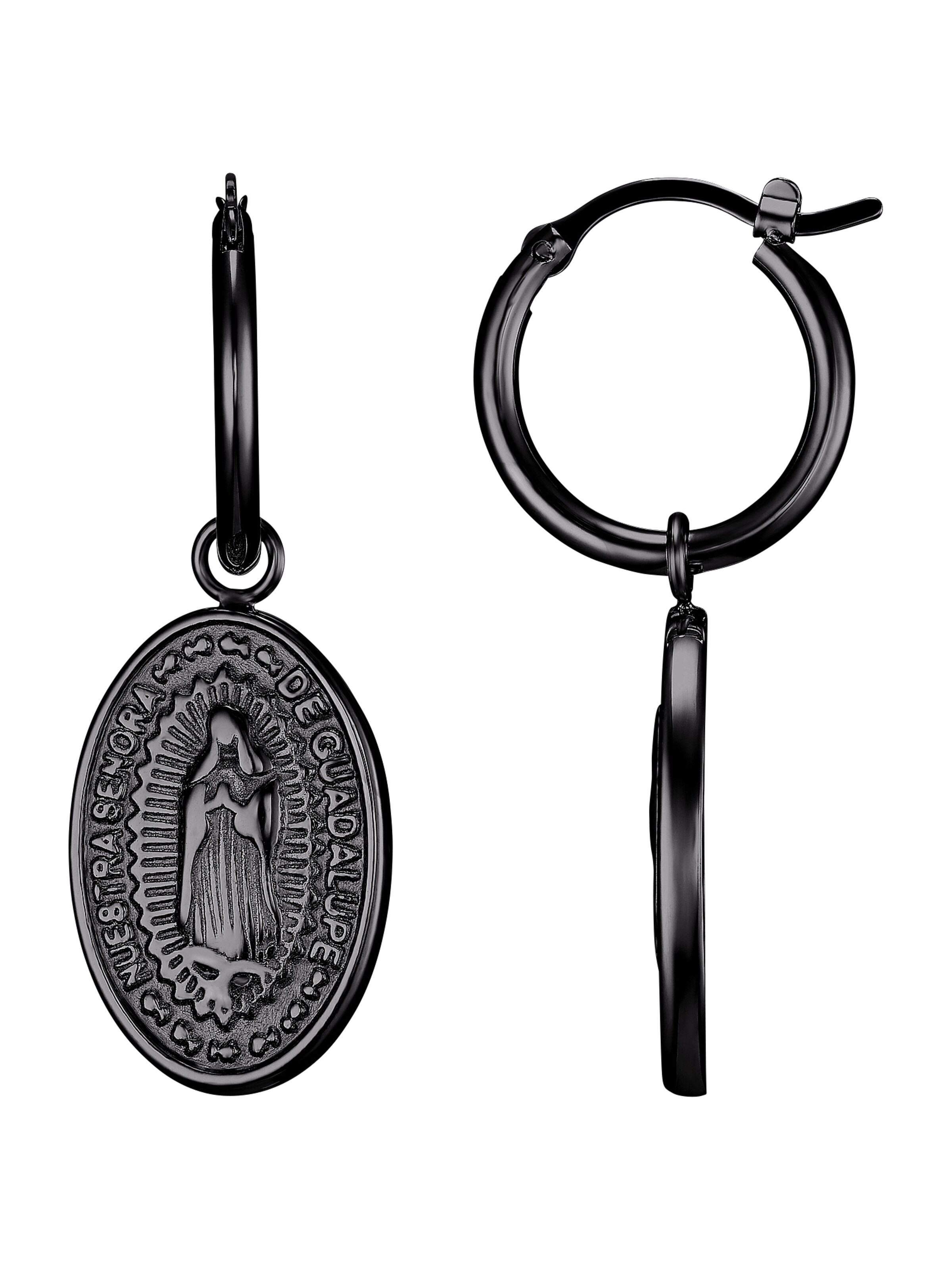 Heideman Oorbel 'Diego' in Zwart