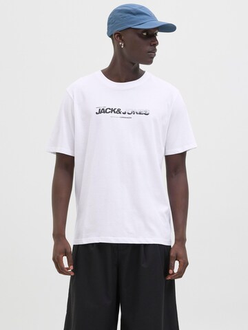 T-Shirt JACK & JONES en blanc : devant