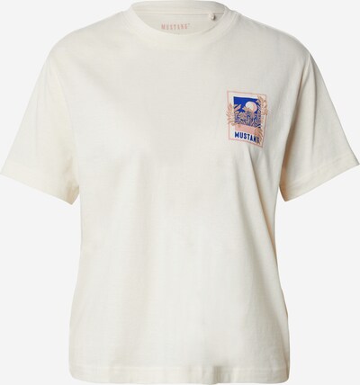 MUSTANG T-shirt 'Alina' en bleu / rose / blanc cassé, Vue avec produit