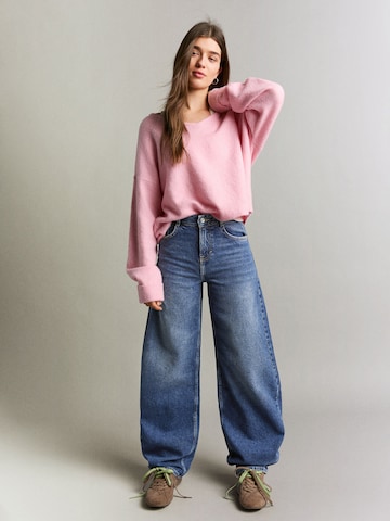 Bershka Barrel Jeans i blå