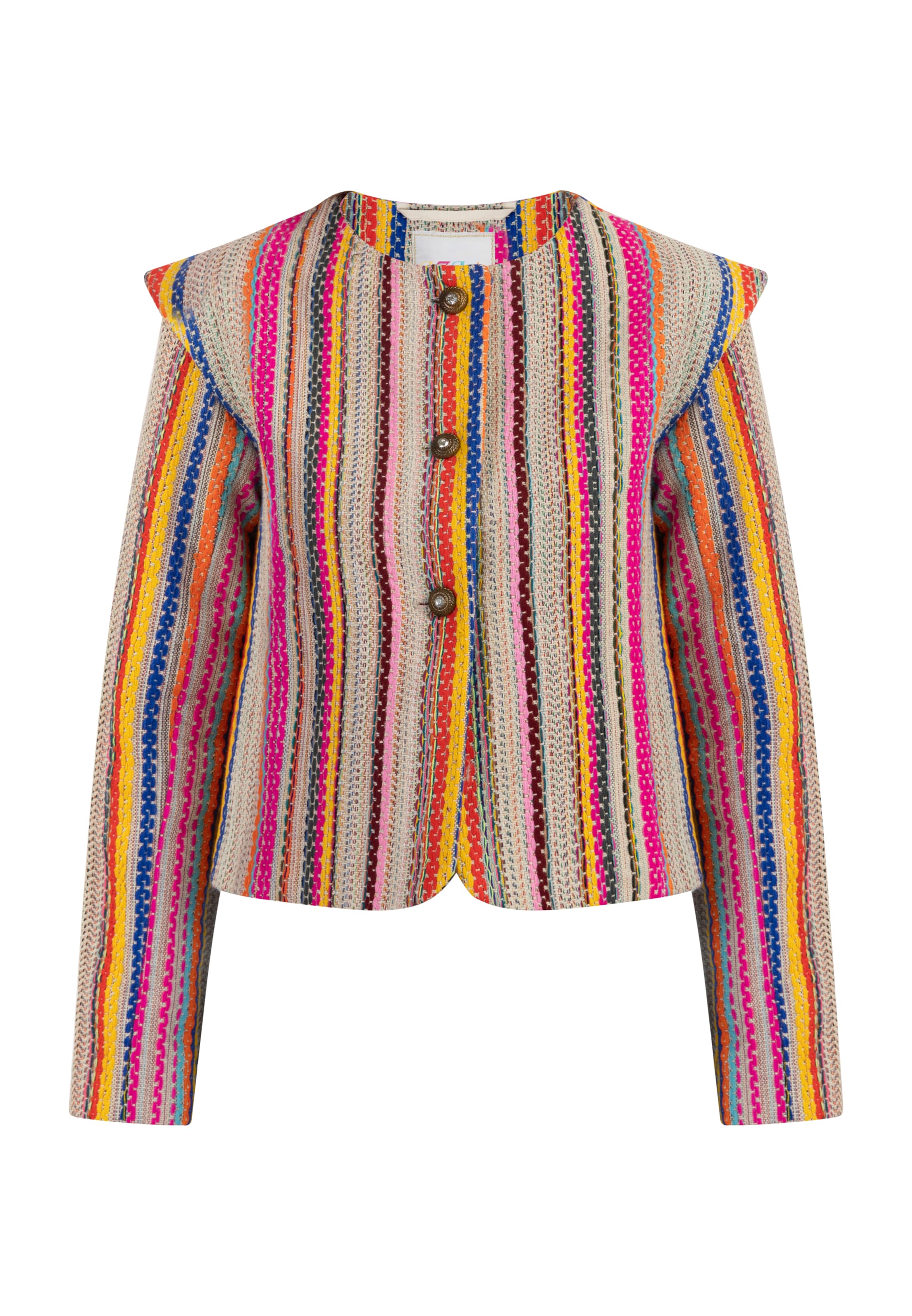 Sacou de la IZIA pe bej: față