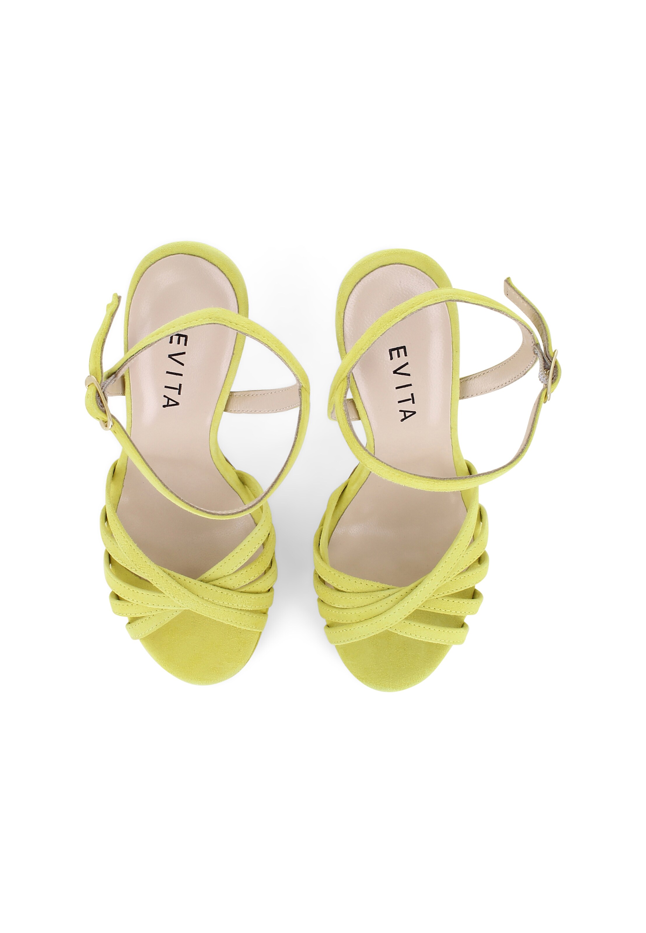 EVITA Sandalen met riem 'EVA' in Geel
