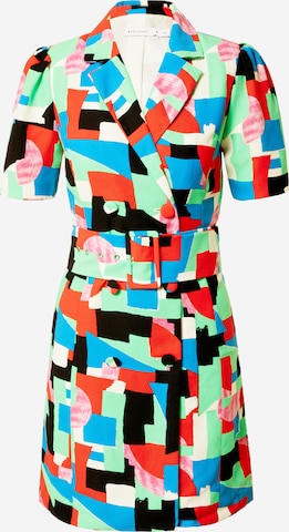 Warehouse - Vestido em mistura de cores: frente