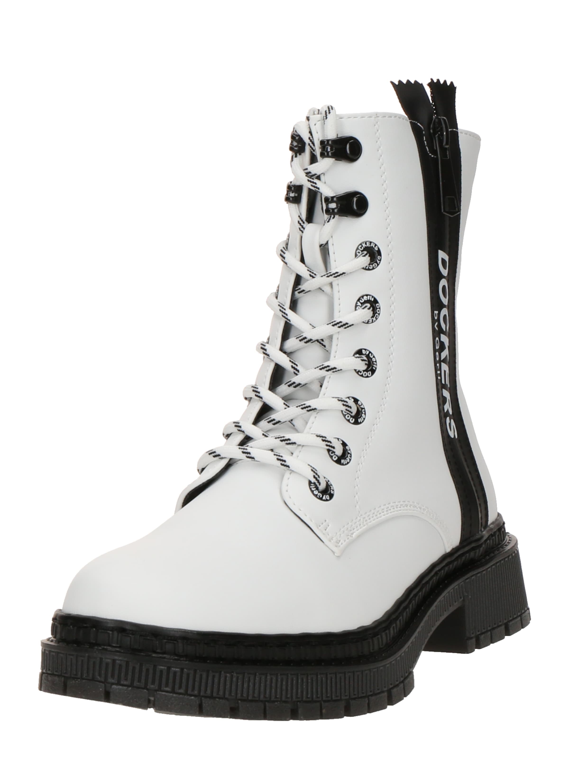 Dockers by Gerli Botki sznurowane w kolorze biały: przód