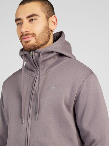 G-Star RAW Regular Fit Sweatjacke 'Premium Core' in Grau