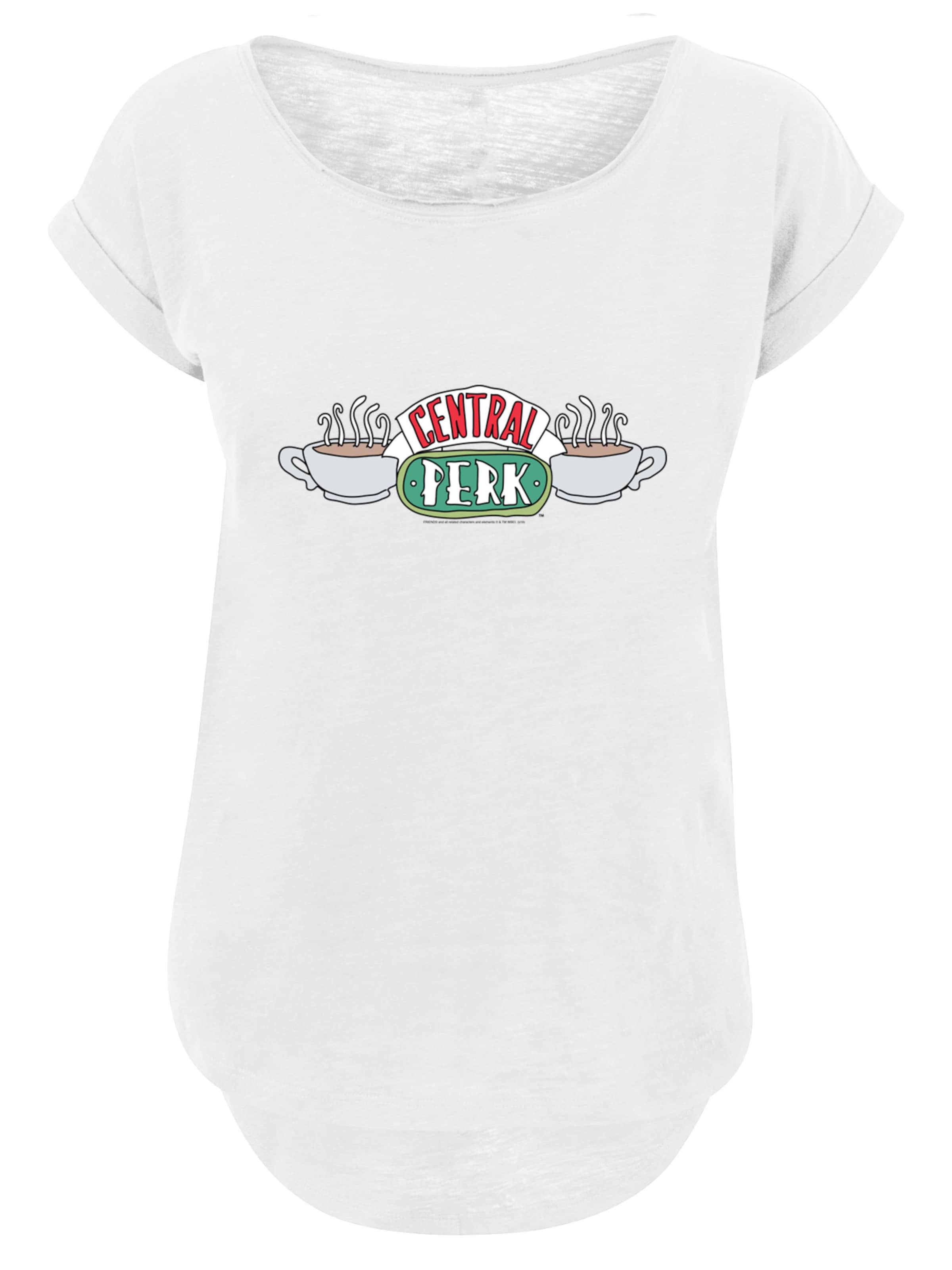 Maglietta 'Friends Central Perk Sketch' di F4NT4STIC in bianco: frontale