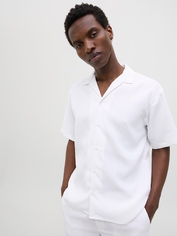 JACK & JONES Comfort fit Button Up Shirt in White