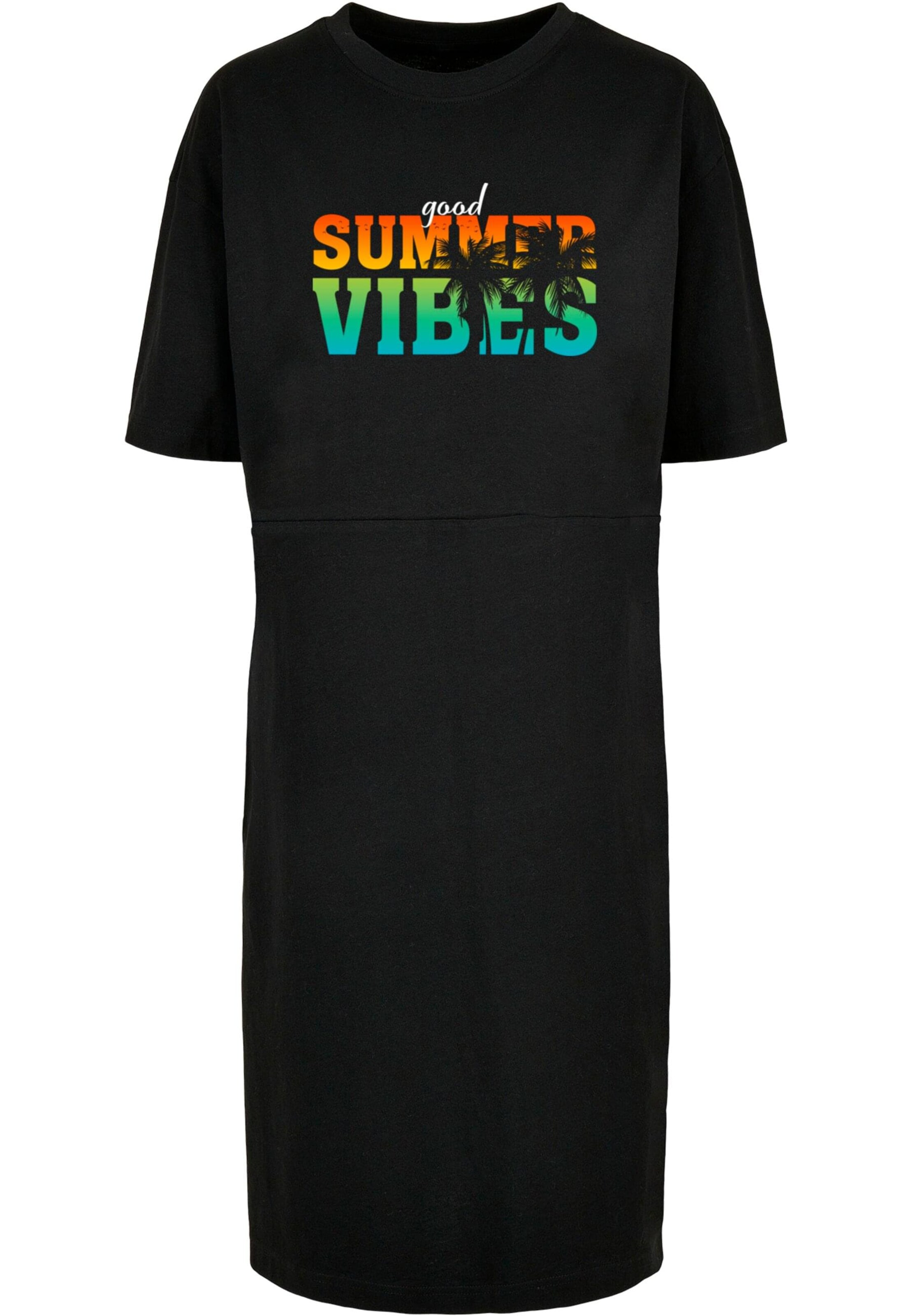 Merchcode Kleid 'Good Summer Vibes' in Schwarz: Vorderseite