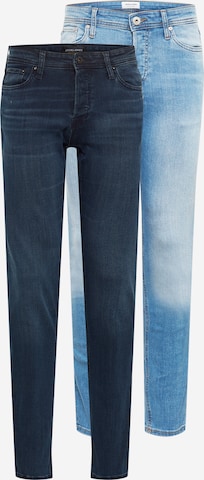 Skinny Jean 'Glenn' JACK & JONES en bleu : devant