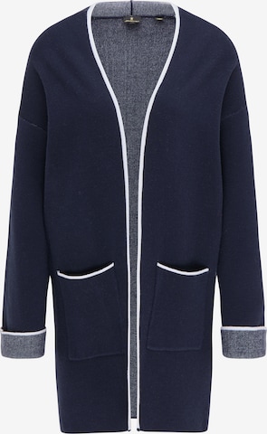 Manteau en tricot DreiMaster Klassik en bleu : devant