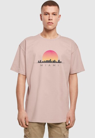 Merchcode Shirt 'Miami' in Roze: voorkant