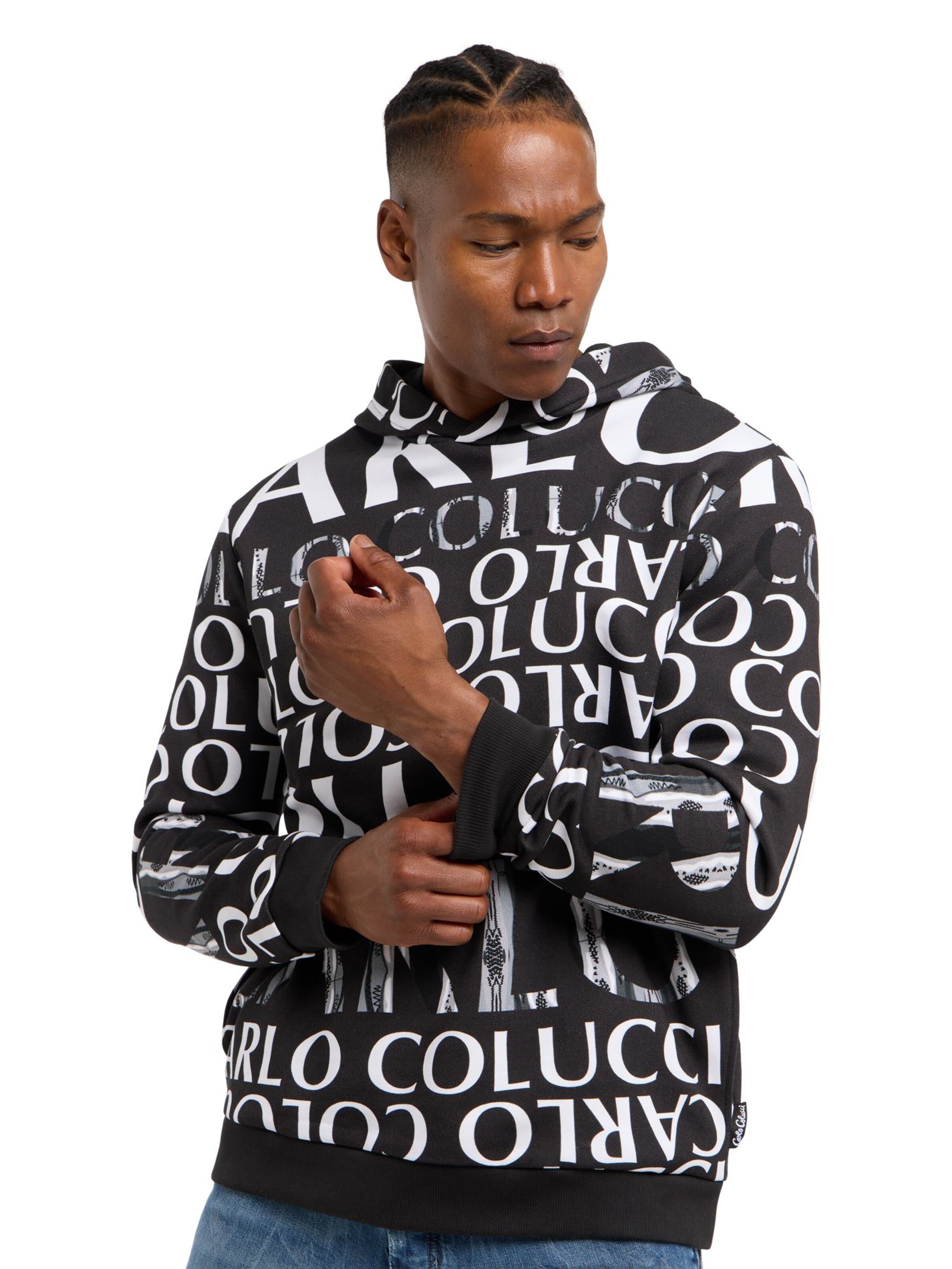 Carlo Colucci Sweatshirt 'Dipauli' in Schwarz