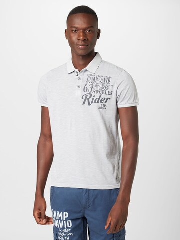 T-Shirt 'Road Rebel' CAMP DAVID en gris : devant