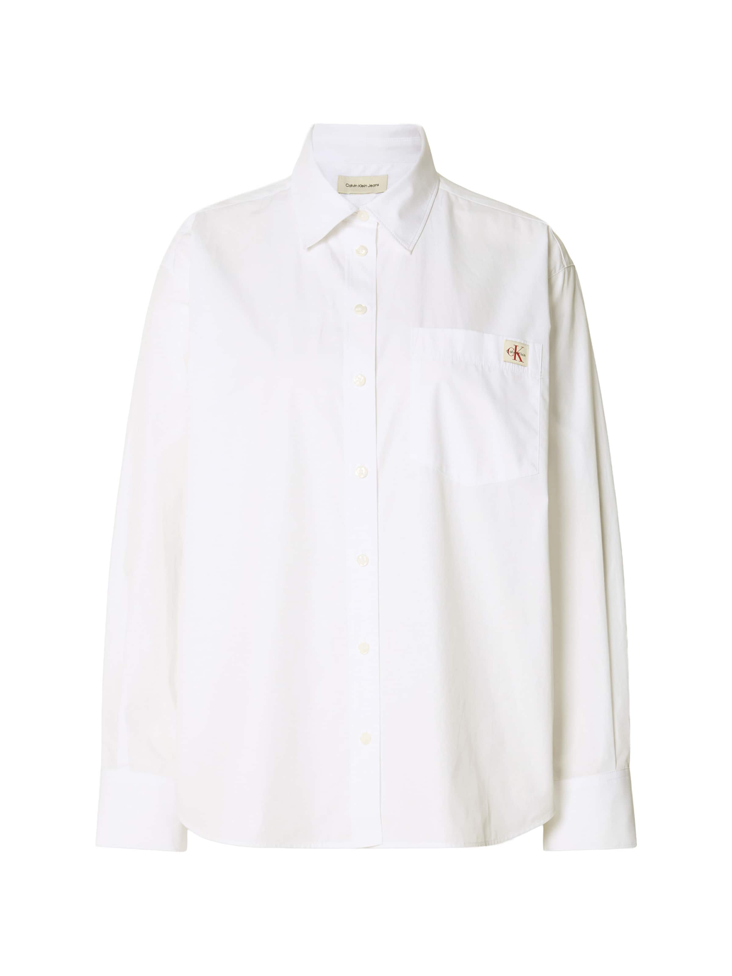 Calvin Klein Jeans Bluzka w kolorze biały: przód