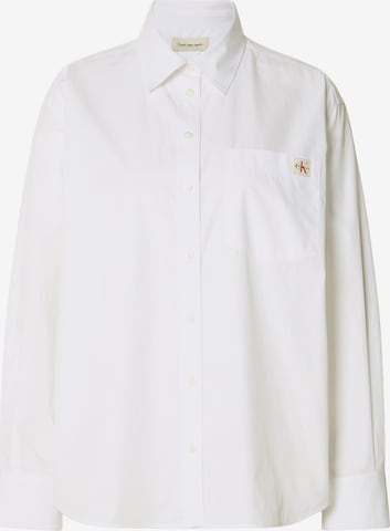 Calvin Klein Jeans Bluzka w kolorze biały: przód