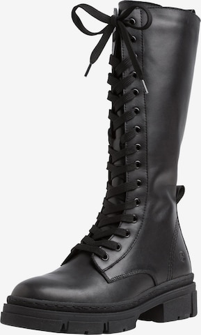 TAMARIS Lace-Up Boots in Black: front