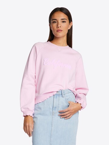 Sweat-shirt Rich & Royal en rose : devant